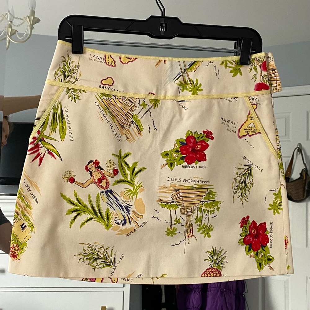 JCrew Vintage Hawaiian print skirt NWT